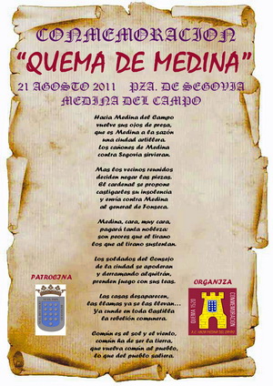 Cartel prólogo conmemoración "Quema de Medina"